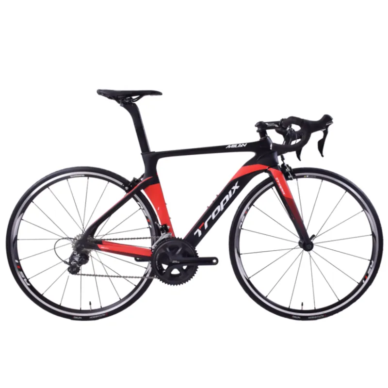 Tropix Milan Sports Road Bike Black and Red