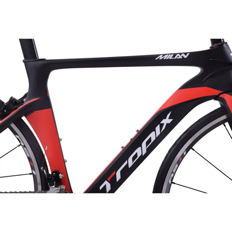Tropix Milan Sports Road Bike Black and Red-5