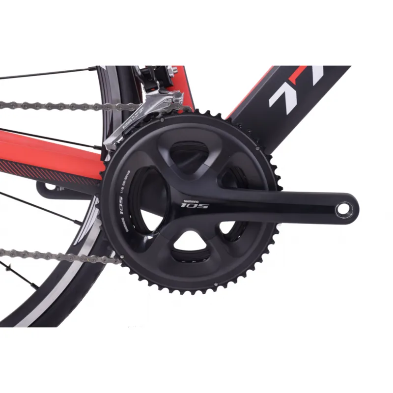 Tropix Milan Sports Road Bike Black and Red-3