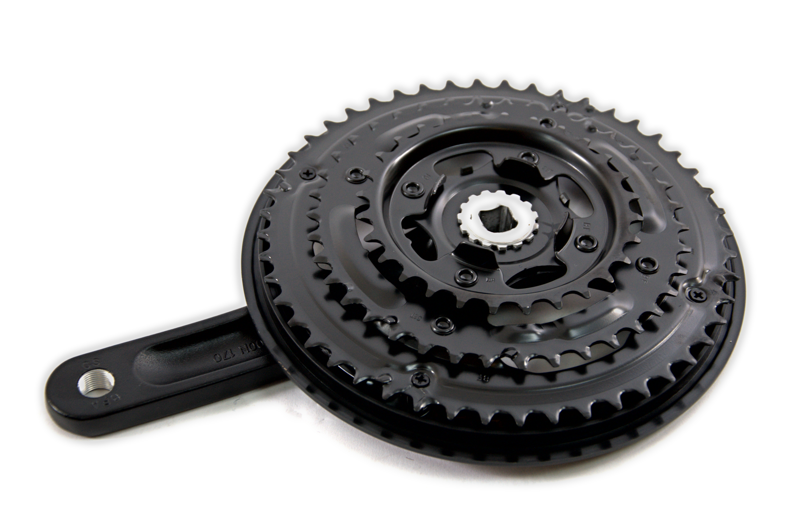 Prowheel Triple Crankset 28/38/48T x 170mm Black-2