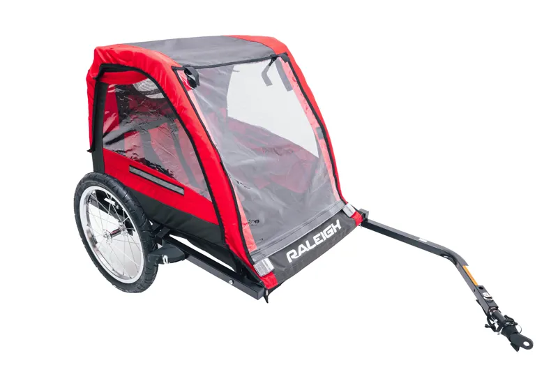Raleigh Intrepid 2 Seater Childrens Trailer Red