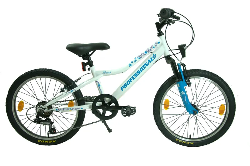 Professional Bloom 20 Inch Wheel Kids Bike White/Blue-1