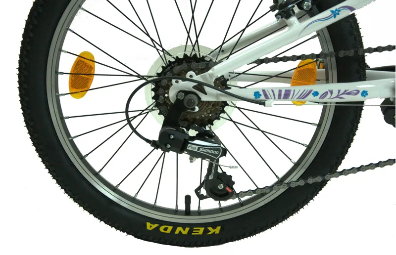 Professional Bloom 20 Inch Wheel Kids Bike White/Blue-4