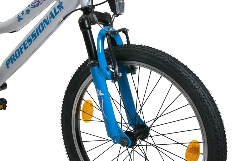 Professional Bloom 20 Inch Wheel Kids Bike White/Blue-2