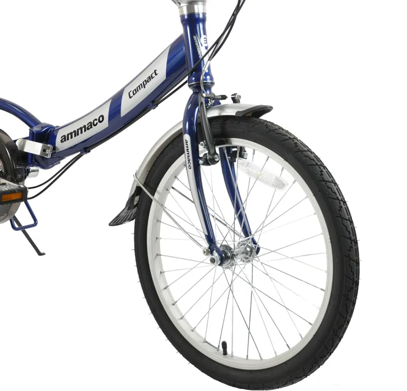 Ammaco Pakka Compact 20 Inch Wheel Folding Bike Blue-5