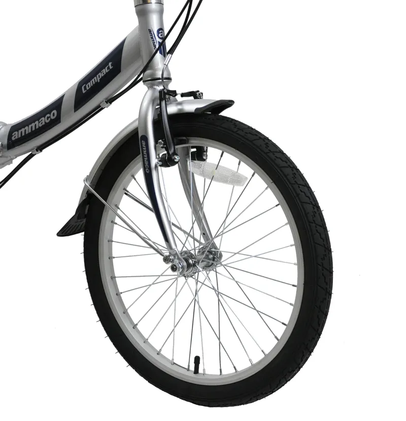 Ammaco Pakka Compact 20 Inch Wheel Folding Bike Silver-6