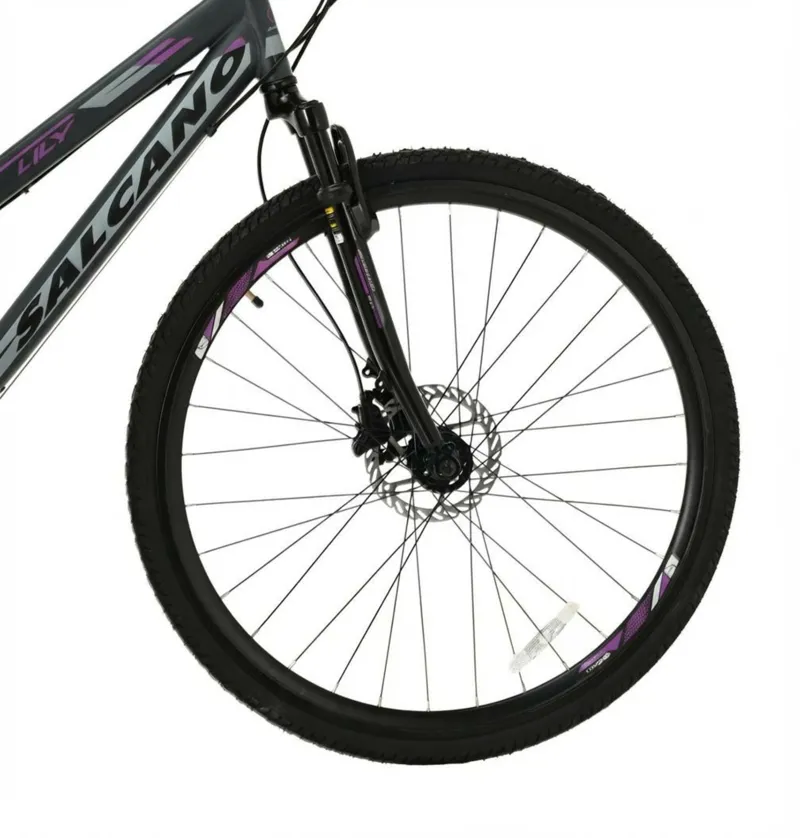Salcano City Lily 700c Sport Hybrid Bike Grey/Purple-1
