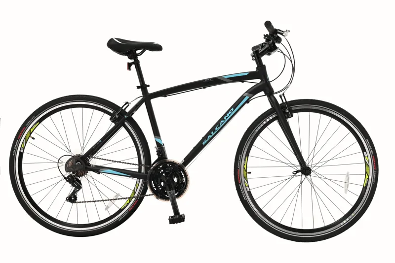 Salcano City Explorer 700c Sports Hybrid Bike Black/Turquoise