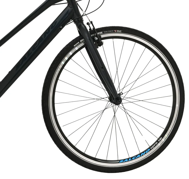 Salcano City Wind 700c Sports Hybrid Bike Black-2