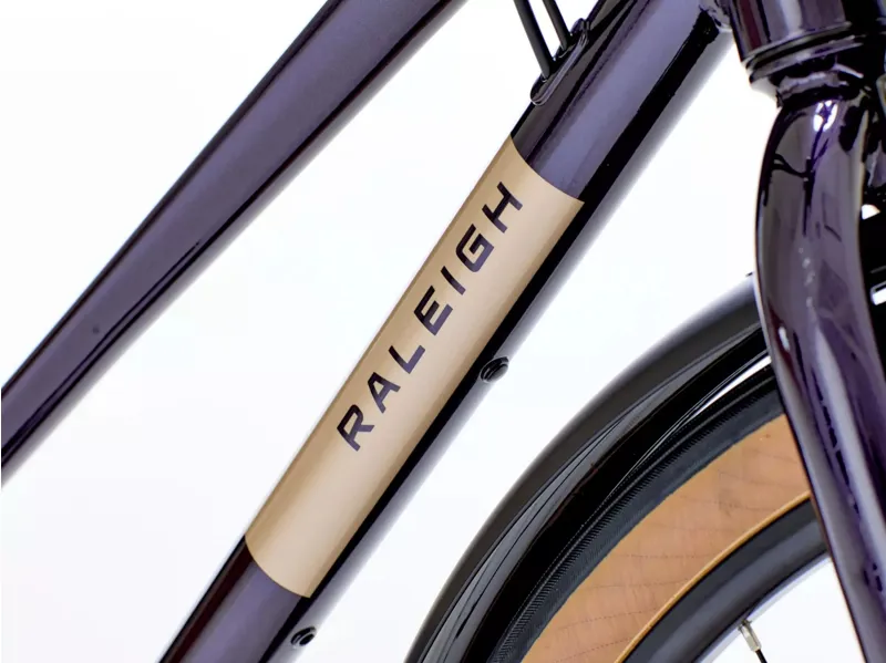 Raleigh Strada City 650B Commuter Hybrid Bike Purple/Gold Crossbar-3