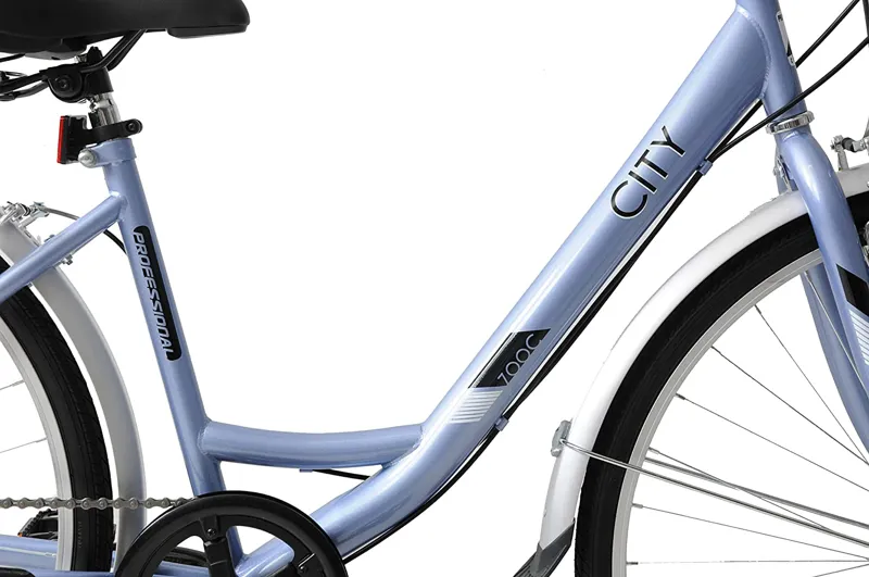 Professional City 700c Commuter Hybrid Bike Blue-4