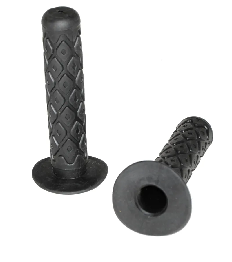 BMX Flanged Handlebar Grips Black-1