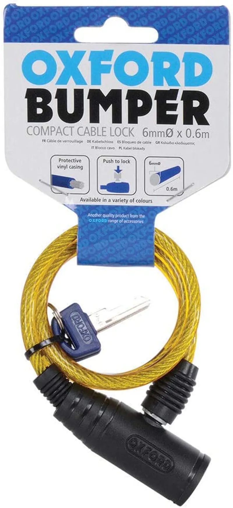 Oxford Bumper Compact Cable Lock 6mm