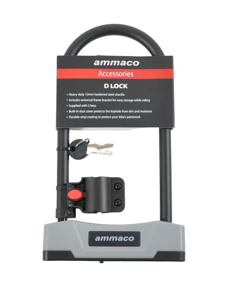 Ammaco D-Lock 12mm Black/Grey-1