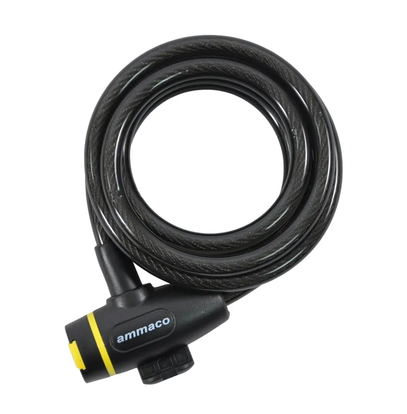 Ammaco 10mm x 1800mm Cable Lock Black