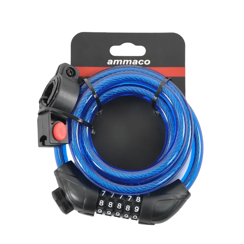 Ammaco 12mm x 1800mm Combi Cable Lock Blue-1