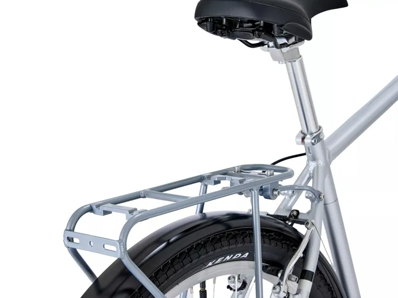 Raleigh Pioneer Trail  27.5 Commuter Hybrid  Bike Silver/White Crossbar-4