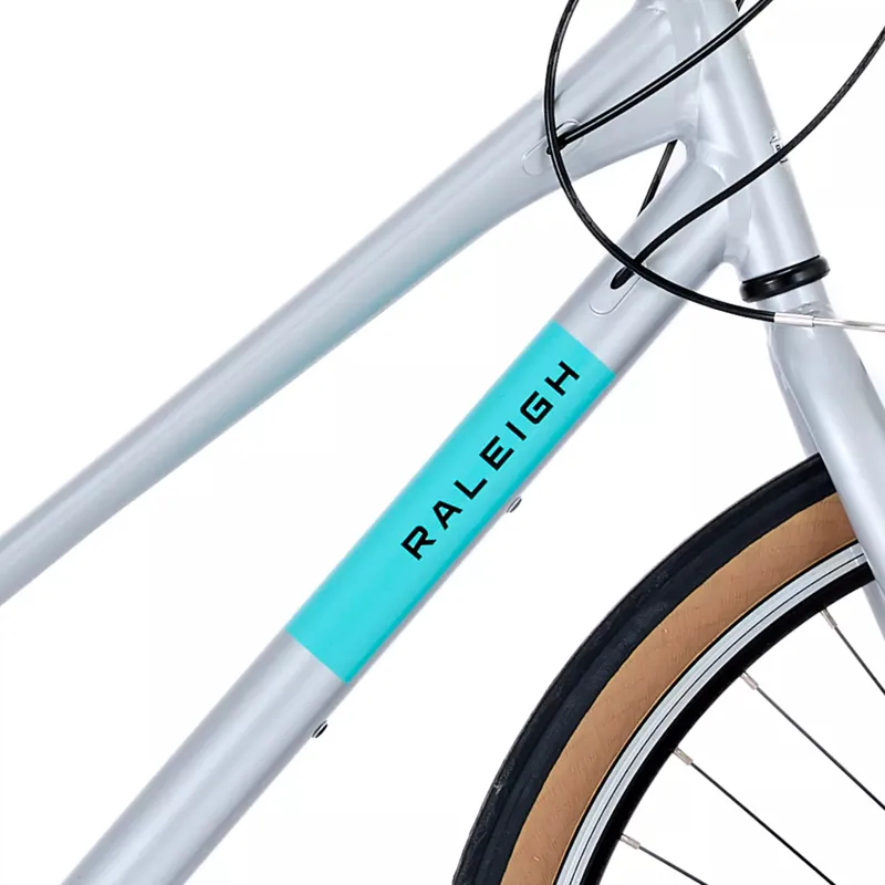 Raleigh Strada 650B Commuter Hybrid Bike Silver/Blue-2