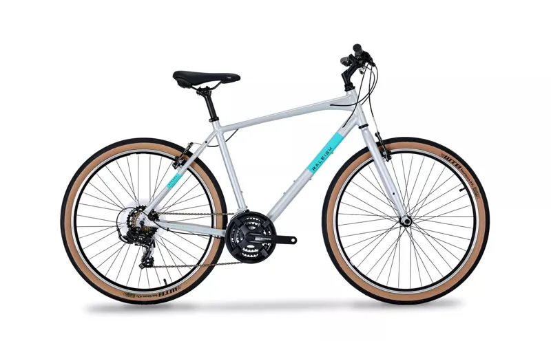 Raleigh Strada 650B Commuter Hybrid Bike Silver/Blue