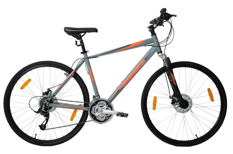 Ammaco Road Runner Pro D 700c Sports Hybrid Grey and Orange