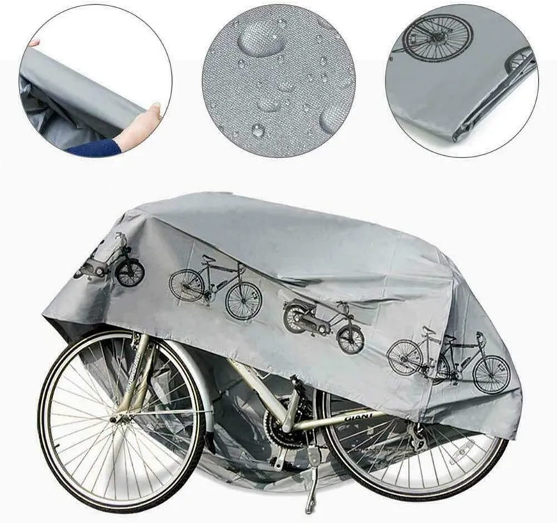 Weather Resistant Bicycle Cover Grey Large
