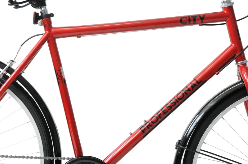 Professional City 700c Commuter Hybrid Bike Red-2