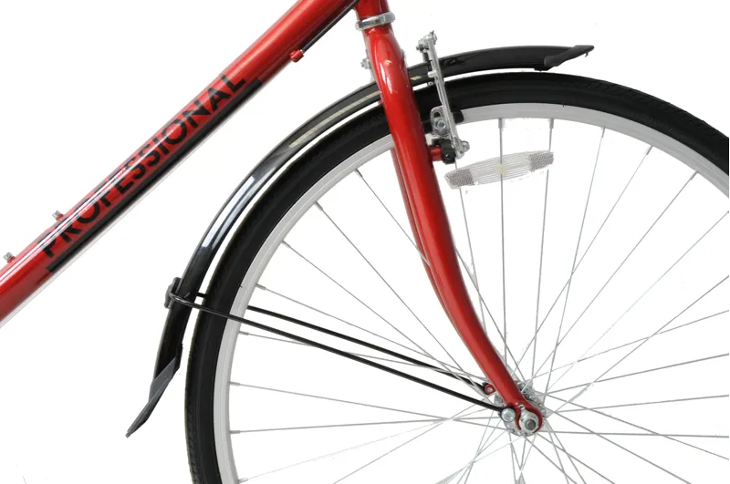 Professional City 700c Commuter Hybrid Bike Red-5