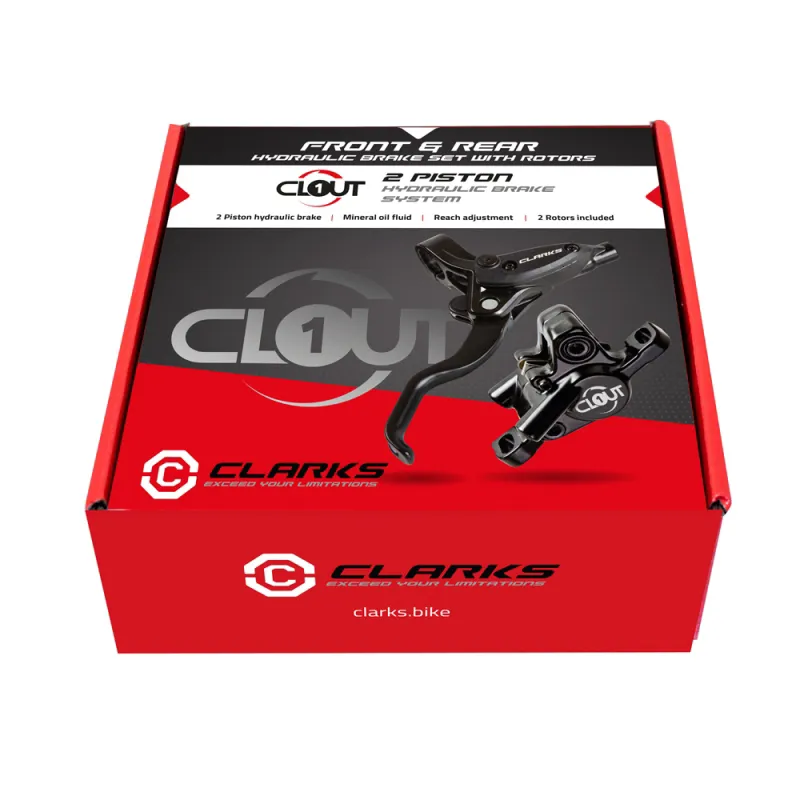 Clarks Clout 1 Hydraulic Disc Brake Set - 160/180mm-3