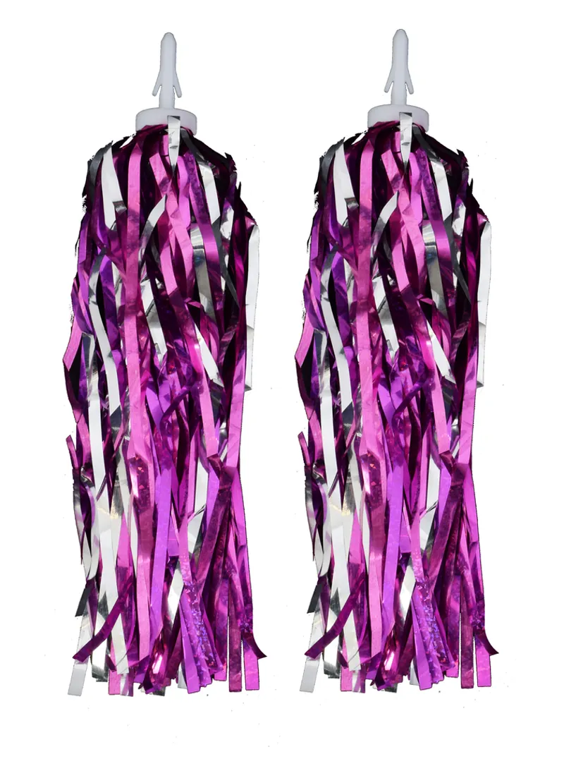 Ammaco Handlebar Colourful Streamers Purple/Silver/Pink