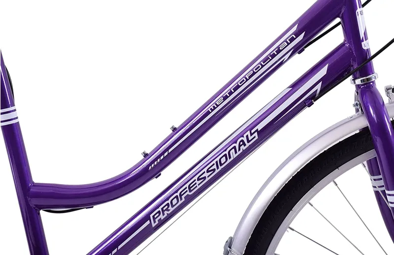 Professional Metropolitan 700c Commuter Hybrid Bike Purple-4