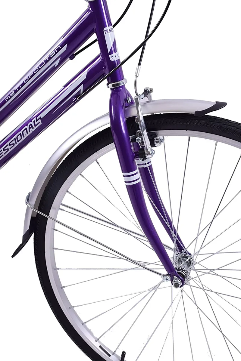 Professional Metropolitan 700c Commuter Hybrid Bike Purple-7