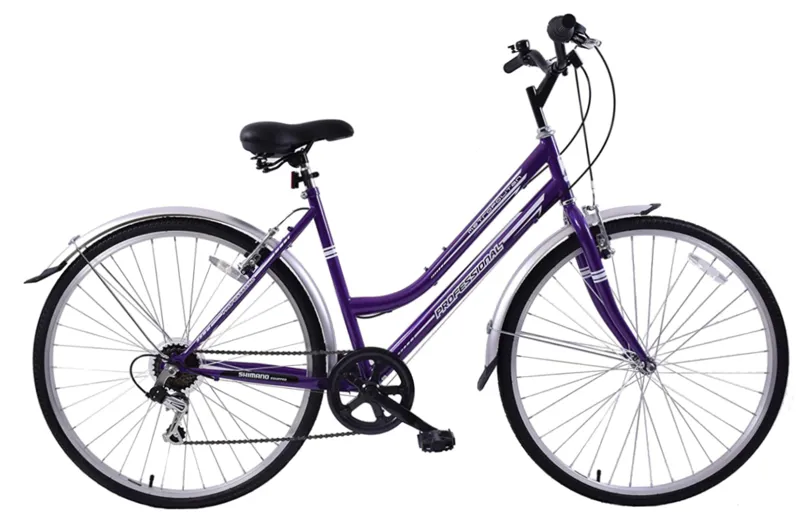 Professional Metropolitan 700c Commuter Hybrid Bike Purple