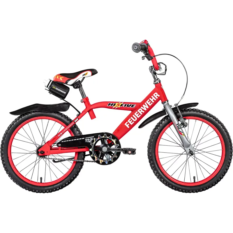Hi5 Fire Engine 18 Inch Wheel Kids Bike Red