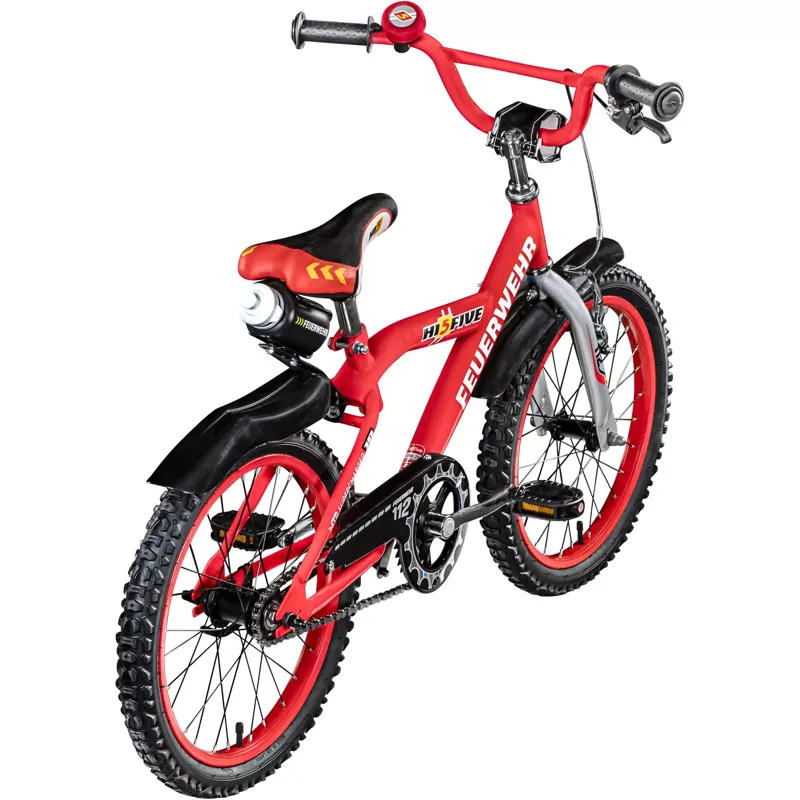 Hi5 Fire Engine 18 Inch Wheel Kids Bike Red-2