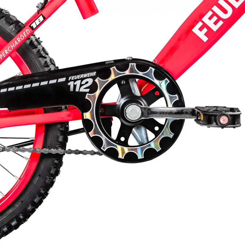 Hi5 Fire Engine 18 Inch Wheel Kids Bike Red-3