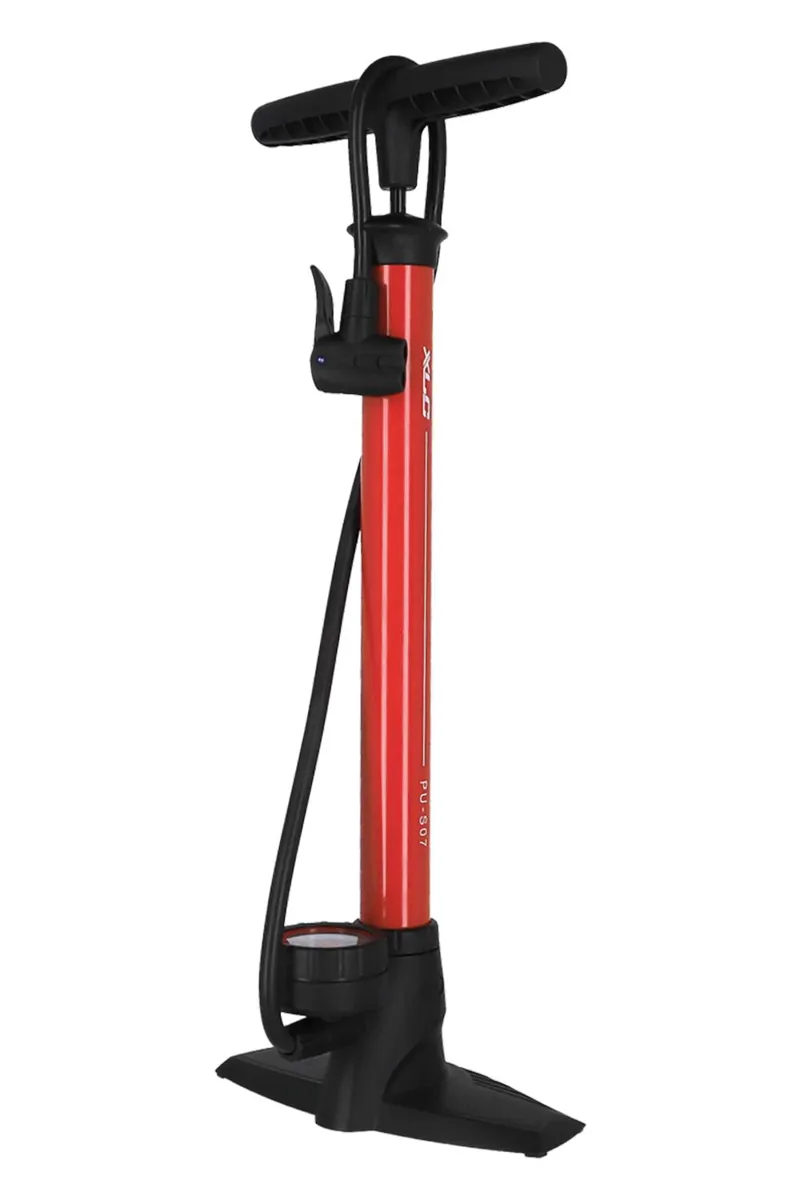 XLC Delta Dual Head Track Pump Red-1